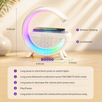 GlowBeat 3-in-1 Bluetooth Speaker, LED Light & Wireless Charger