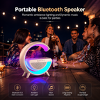 GlowBeat 3-in-1 Bluetooth Speaker, LED Light & Wireless Charger